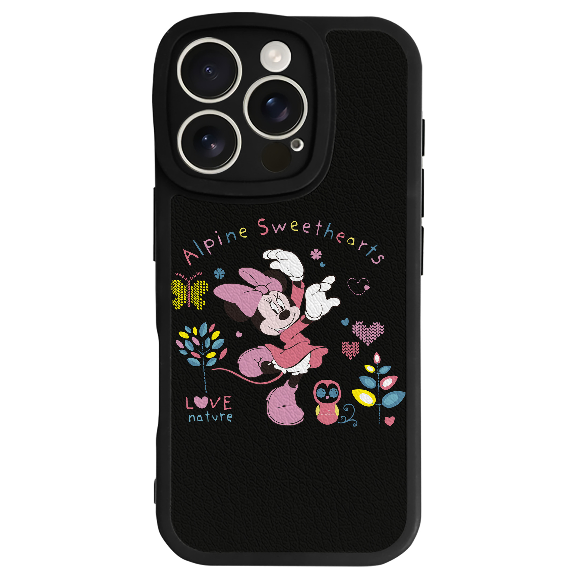 （画像用） ミッキーマウス Mickey Mouse 【iPhone 16シリーズ対応】シリコンスマホケース（レザー調） 材質：シリコン